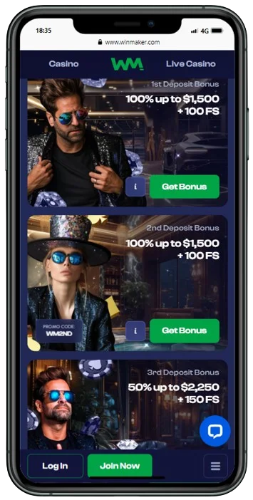 Available Bonuses at Winmaker App