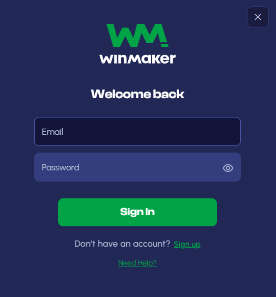 Example of Winmaker Login