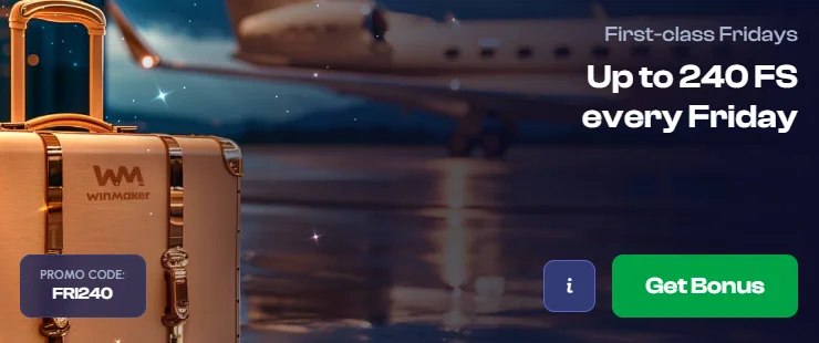 Winmaker Bonus Code on First-Class Fridays Bonus