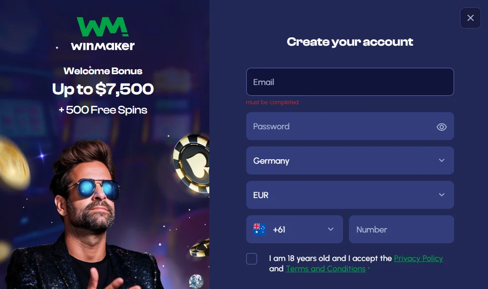 Example of Winmaker Registration Procedure
